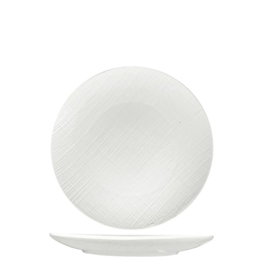 Nova Craft Nova Stitch White Coupe Plate 18cm Set of 6 - Plates - Lighting.co.za