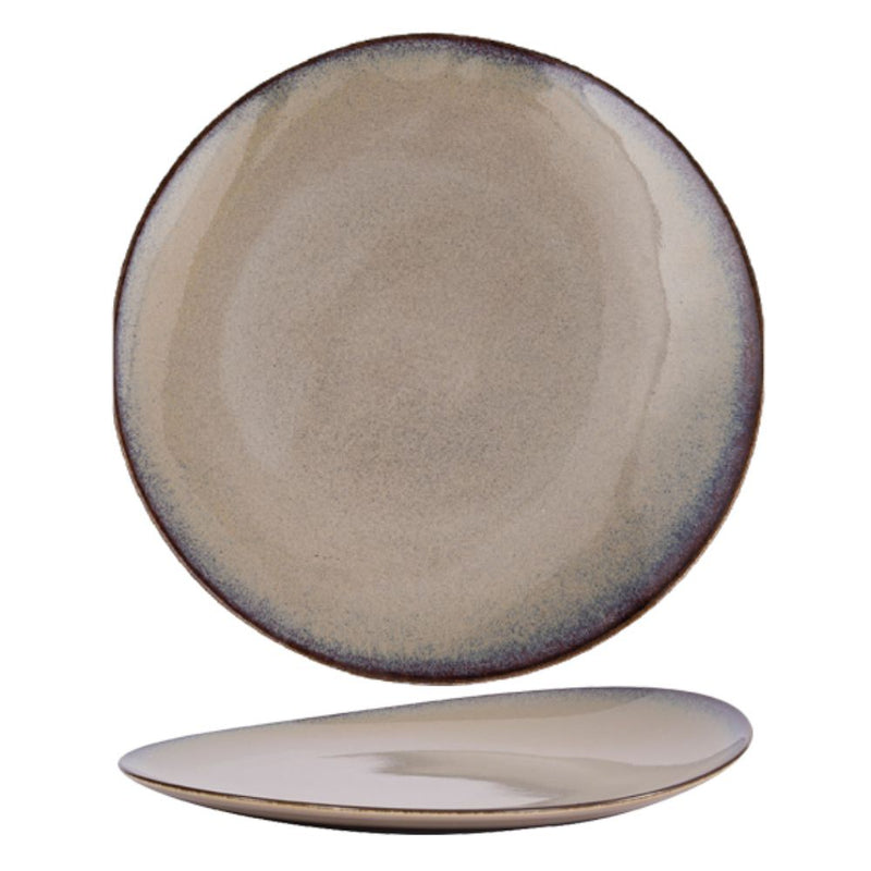 Ariane Splash Beige Elevated Coupe Plate 27 cm Set of 12 - Lighting.co.za