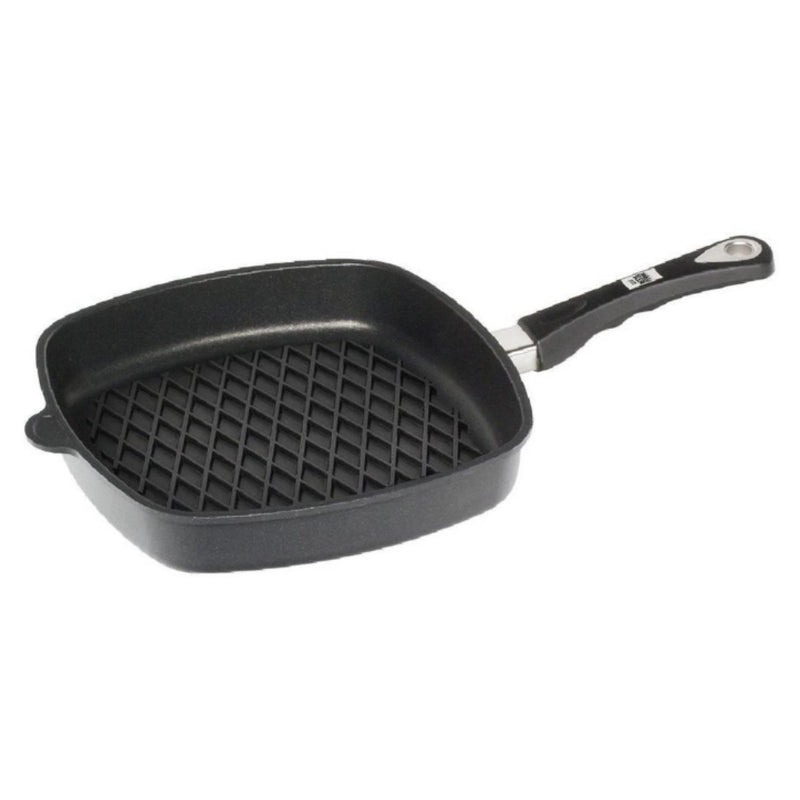 AMT Induction Square Grill Pan 28cm Non-Stick BBQ Grill Aluminium Pan - Lighting.co.za
