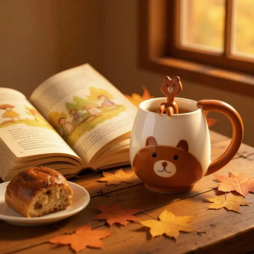 Brush & Burrow Kids Bear Porcelain Mug with Matching Spoon - Lighting.co.za