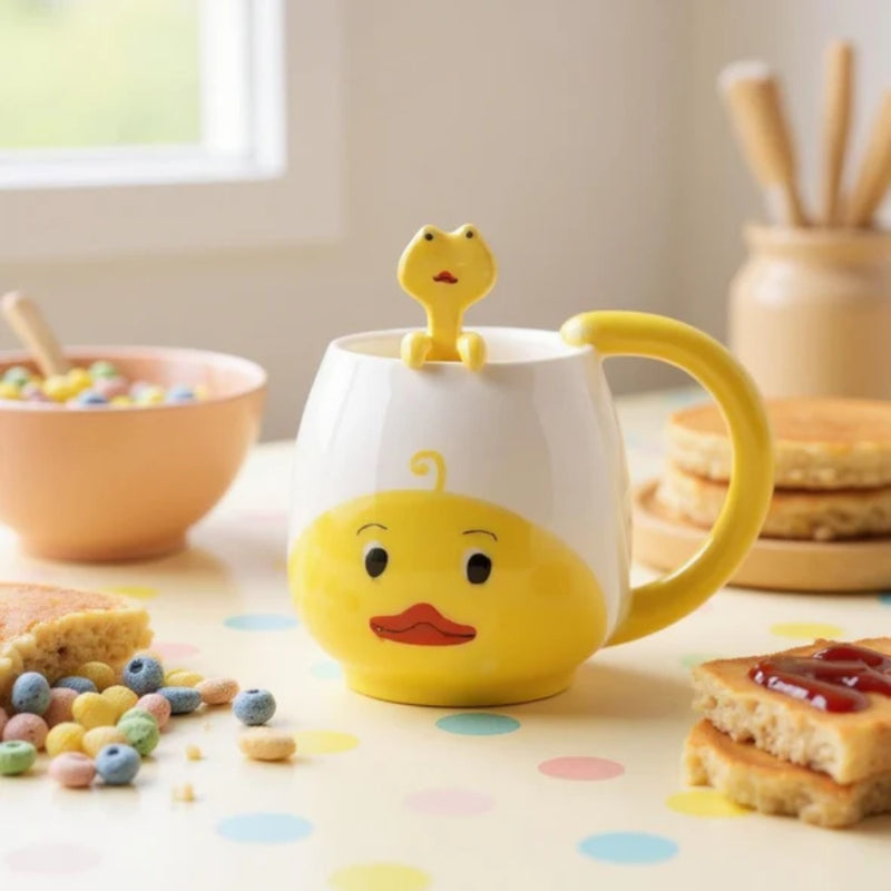 Brush & Burrow Kids Duck Porcelain Mug with Matching Spoon - Lighting.co.za