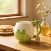 Brush & Burrow Kids Frog Porcelain Mug with Matching Spoon - Lighting.co.za