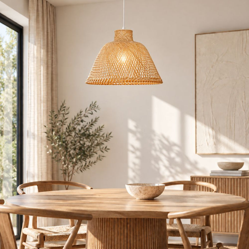 Ghon Natural Rattan Bamboo Pendant Light