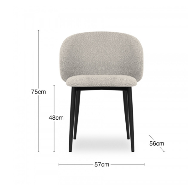 Gia Boucle Fabric Dining Chair - Lighting.co.za