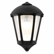 Giulio Black Half Lantern Outdoor Wall Light - Outdoor Wall Light - Lighting.co.za