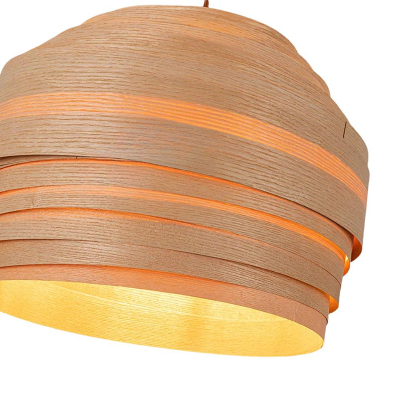 Glowen Natural Wood Veneer Pendant Light