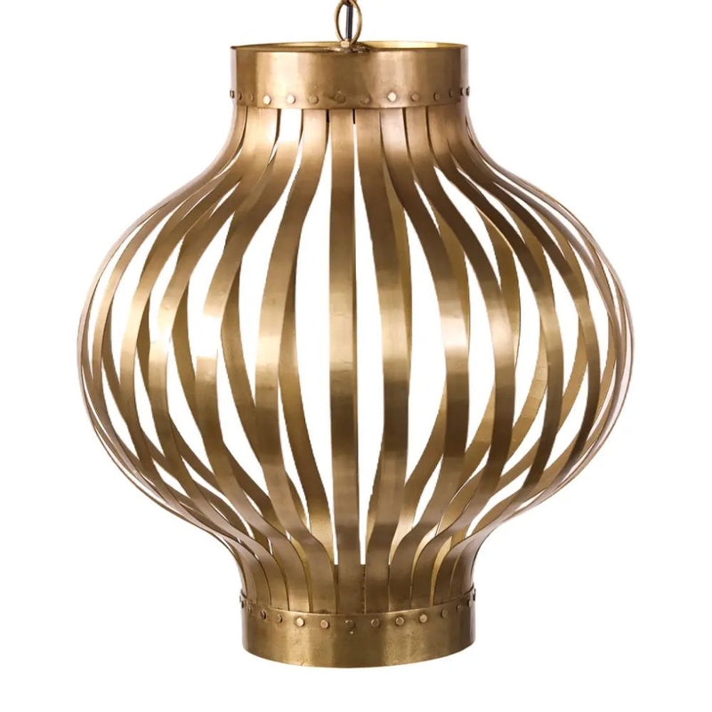 Golden Aura Steel Symphony Pendant Light