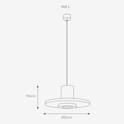 Hat Black Stone Pendant Light 2 Sizes - Lighting.co.za