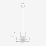 Hat Black Stone Pendant Light 2 Sizes - Lighting.co.za