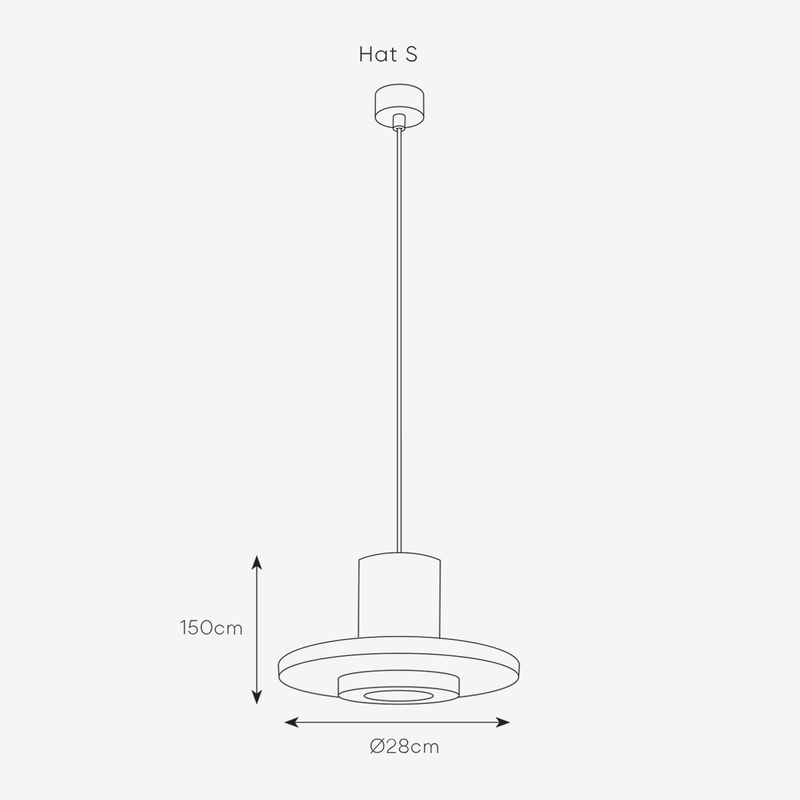 Hat Black Stone Pendant Light 2 Sizes - Lighting.co.za