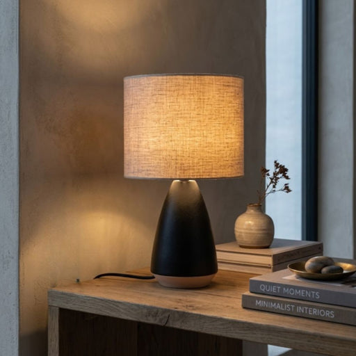 Hayley Black and Natural Table Lamp - Set of 2 - Table Lamp - Lighting.co.za