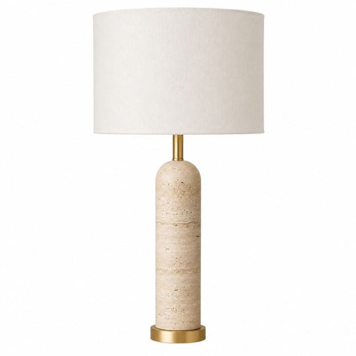 Henley Travertine and Brass Look Table Lamp - Table Lamp - Lighting.co.za