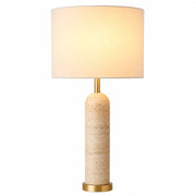 Henley Travertine and Brass Look Table Lamp - Table Lamp - Lighting.co.za