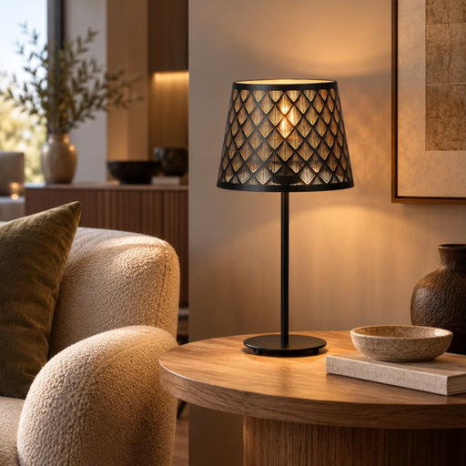 Hepburn Black Wire Mesh Table Lamp - Table Lamp - Lighting.co.za