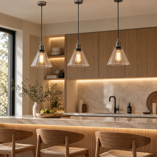 Hindley Cone Clear Glass Pendant Light - Pendant Light - Lighting.co.za