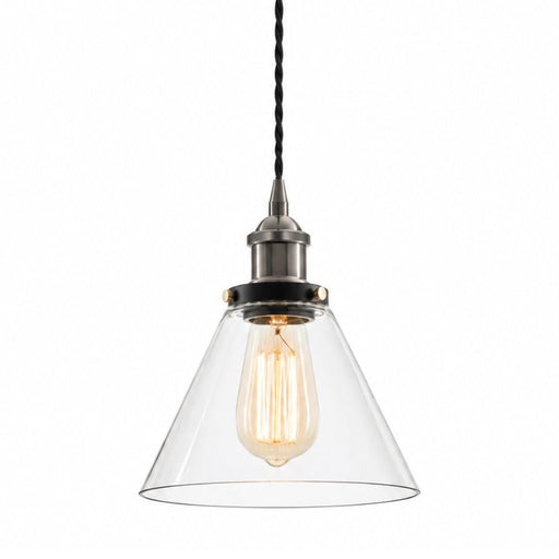 Hindley Cone Clear Glass Pendant Light - Pendant Light - Lighting.co.za