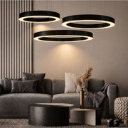 Hoop Brushed Brass or Black LED Ring Pendant Light 3 Sizes - Pendant Light - Lighting.co.za