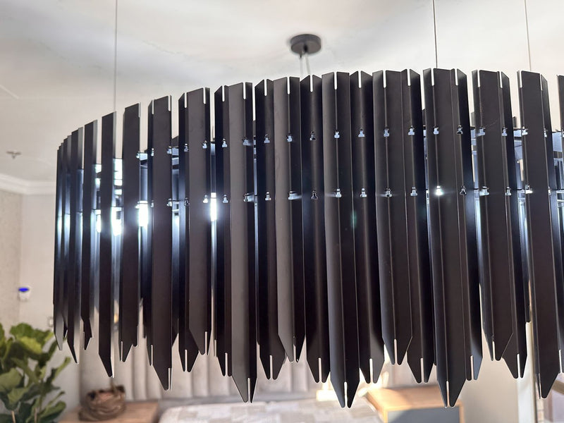 Enigma Black or Chrome Facet Pendant Light 3 Options - Lighting.co.za