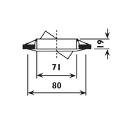 Rae Fixed Straight GU10 80mm Downlight - Lighting.co.za