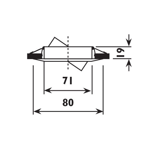 Rae Fixed Straight GU10 80mm Downlight - Lighting.co.za