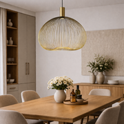 Meridian Black and Gold Wire Shade Pendant Light 3 Sizes - Lighting.co.za