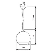 Celia Round Chrome Glass Pendant Light 2 Sizes - Lighting.co.za