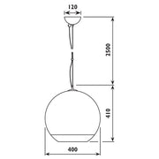 Celia Round Chrome Glass Pendant Light 2 Sizes - Lighting.co.za