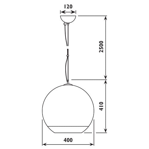 Celia Round Chrome Glass Pendant Light 2 Sizes - Lighting.co.za