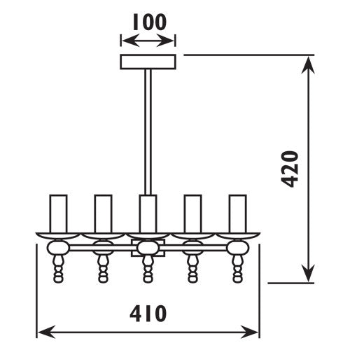 Parker Polished Chrome 5 or 7 Light Chandelier - Lighting.co.za