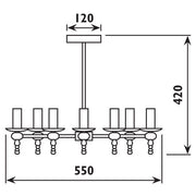 Parker Polished Chrome 5 or 7 Light Chandelier - Lighting.co.za
