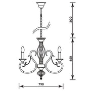 Aviva Rustic Black 8 Light Chandelier - Lighting.co.za