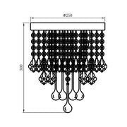 Lumia Chrome and Clear Crystal Glass Ceiling Light - Lighting.co.za