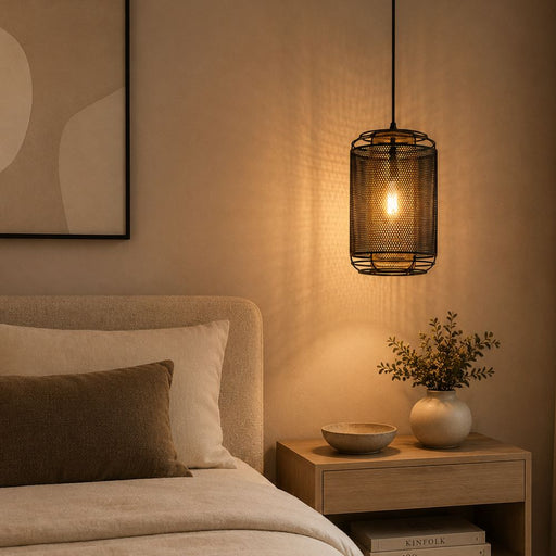 Jambi Black and Gold Mesh Pendant Light - Pendant Light - Lighting.co.za
