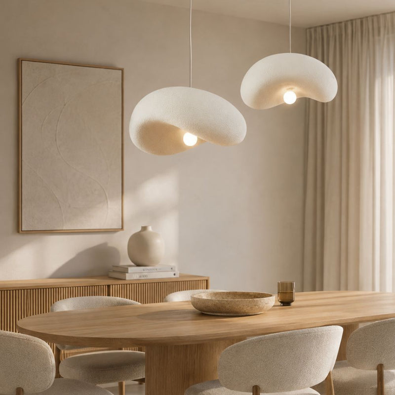 Jasper White or Black Organic Pendant Light 3 Sizes - Pendant Light - Lighting.co.za