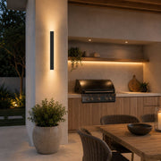 Josi LED Black Slim Outdoor Wall Light - Outdoor Wall Light - Lighting.co.za