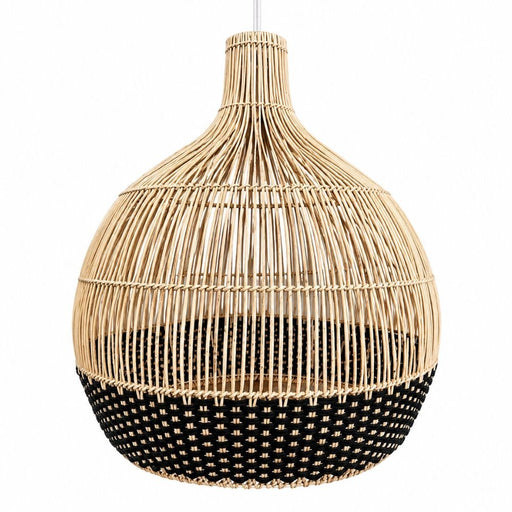 Joules Large Black and Natural Rattan Pendant Light - Pendant Light - Lighting.co.za