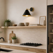 Jules Gold and Black Shade Wall Light - Indoor Wall Light - Lighting.co.za