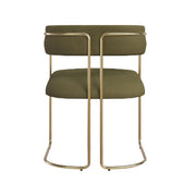 Juliana Mohair Velvet Green Fabric Dining Chair - Lighting.co.za