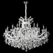 Crown White Arm and Clear Crystal Chandelier 3 Sizes - Lighting.co.za