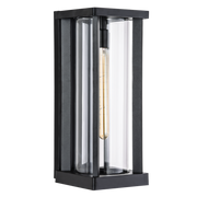 Republic Black Outdoor Lantern Wall Light - Lighting.co.za