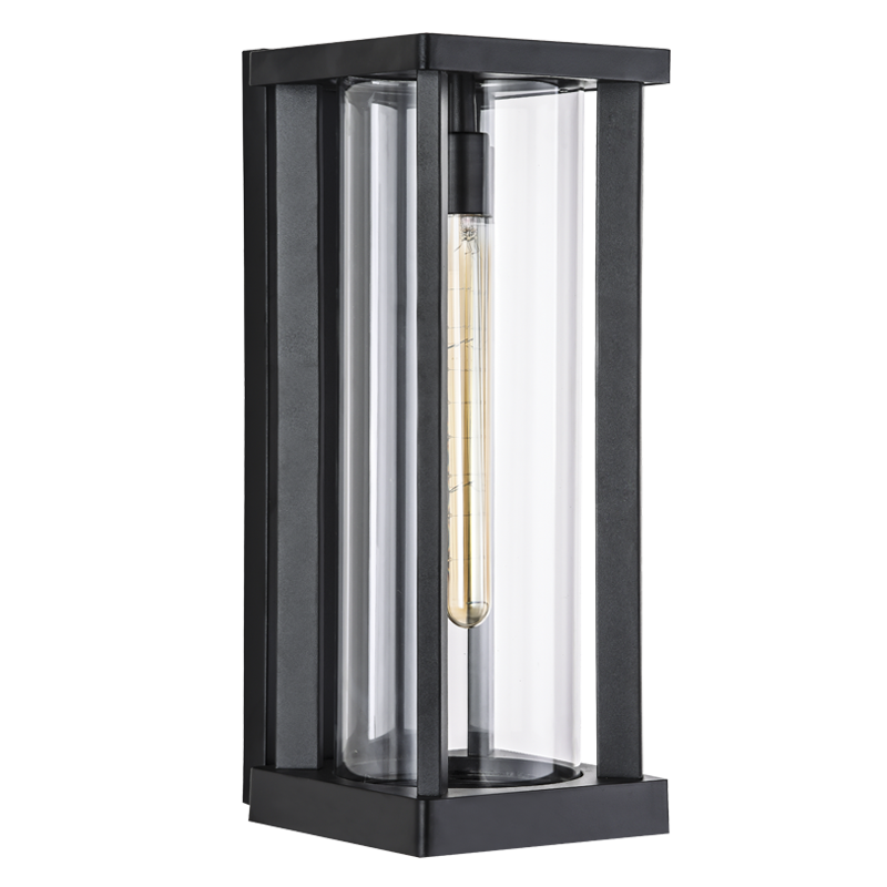 Republic Black Outdoor Lantern Wall Light - Lighting.co.za