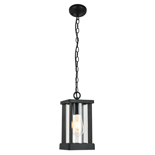 Republic Black And Clear Glass Outdoor Pendant Light - Lighting.co.za