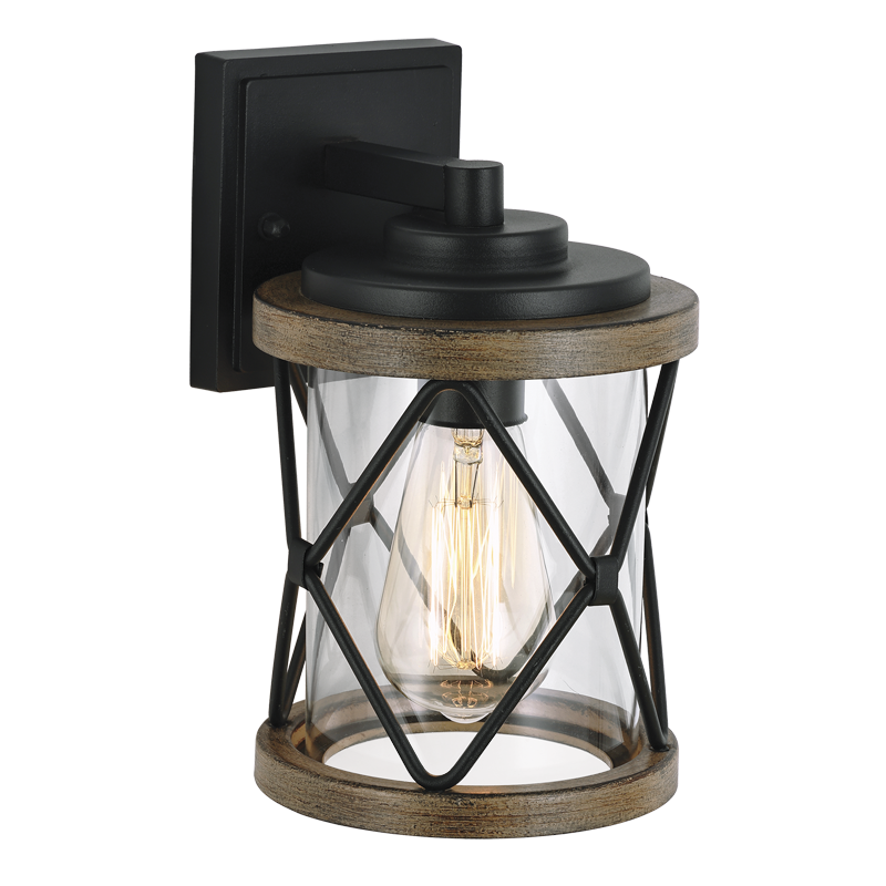 Freeport Black Outdoor Lantern Wall Light - Lighting.co.za