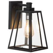 Oaklane Black Outdoor Lantern Wall Light - Lighting.co.za