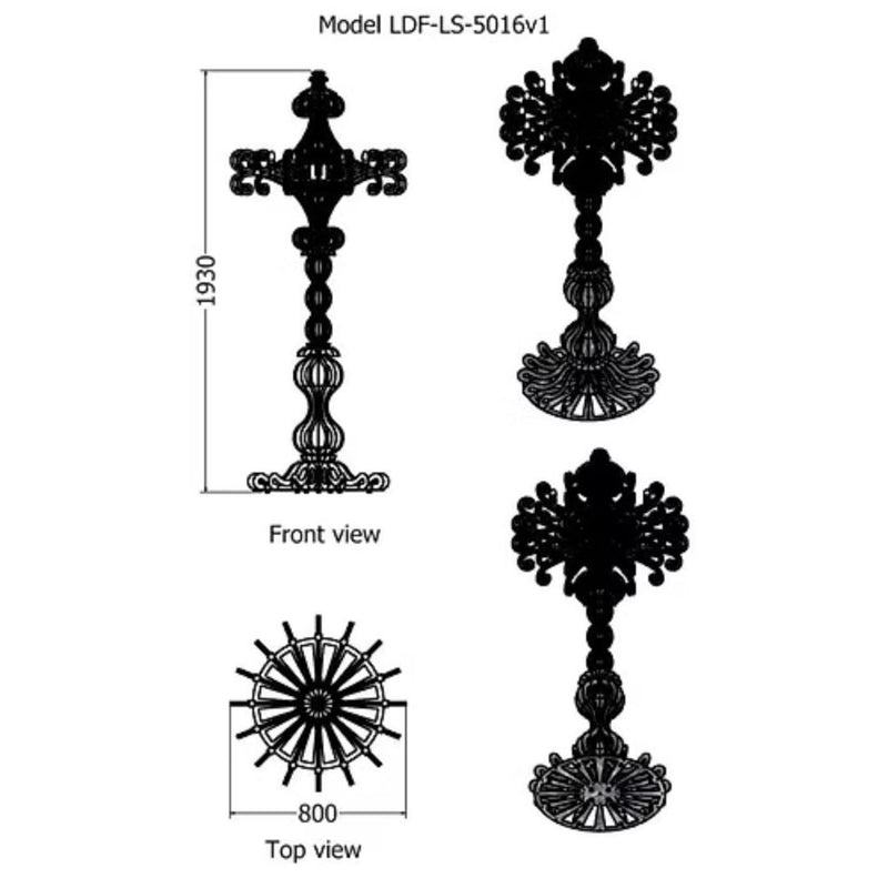 Odessa Ornate Scroll Floor Lamp - Floor Lamp - Lighting.co.za