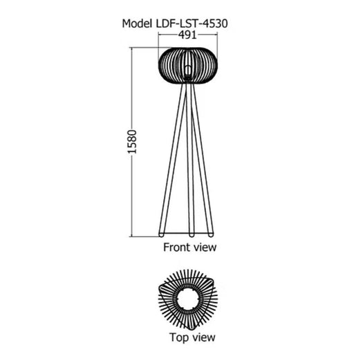 Nandi Tripod Globe Floor Lamp - Floor Lamp - Lighting.co.za