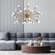 Supernova Satin Gold Or Black 40 Light Pendant Light - Lighting.co.za