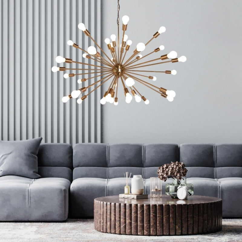 Supernova Satin Gold Or Black 40 Light Pendant Light - Lighting.co.za
