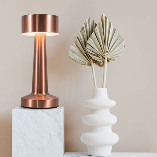 Turret Gold | Copper Rechargeable Table Lamp - Lighting.co.za