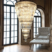 Grace Grandiose Black or Gold and K9 Crystal 12 Tier Chandelier - Lighting.co.za